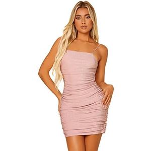 Floerns Women's Glitter Sleeveless Ruched Party Clubwear Bodycon Mini Dress S Floerns Women's Glitter Sleeveless Ruched Party Clubwear Bodycon Mini Dress S