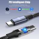 240W USB C to USB C Cable Coiled, Braided Type C Charger for Car 240W Fast Charging Cord Compatible with iPhone 17 16 15, iPad, Samsung Galaxy, Google Pixel, Moto, LG, TCL Phones