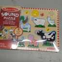 Melissa & Doug Farm Animals Sound Puzzle - Wooden Peg Puzzle with Sound Effects (8 pcs)