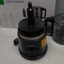 Food Chopper, 4 Cup Mini and Fast Food Processor, Electric Meat Grinder with 2 Speed, 4 Stainless Steel Blades, and Whisk, 400W Power for Chopping, Mixing, Emulsifying, Puree and Whisking, BPA-Free