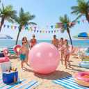 Tradder 2 Pcs 60 Inch Giant Inflatable Beach Ball Large Pastel Inflatable Float Jumbo Pool Playground Balls for Adults Summer Outdoor Water Pool Beach Party Favor