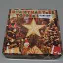 Christmas Tree Topper Star Warm White Light Christmas Tree Decor for Christmas Holiday Home Fit for General Size Xmas Tree, 8.7 Inch