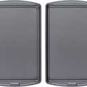 2 x GoodCook Everday Nonstick Carbon Steel 17 x 11-Inch Baking Sheet Set, 2 Pack Medium Sized Cooking Pans, Bakeware Set, Cookie Sheets for Baking, Oven Pan Set