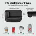 Car Seat Gap Filler Organizer, Premium Leather Console Storage with Cup Holder, Easy Access Multi-Purpose Organizer - Car, SUV & Truck Essentials（Driver Passenger Set Black 2 Pack）