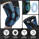 NEENCA Professional Knee Brace for Pain Relief, Medical Knee Support with Patella Pad & Side Stabilizers, Compression Knee Sleeve for Meniscus Tear, ACL, Joint Pain, Runner, Workout (Blue, Large)