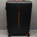 28 inch Luggage Hardside and Lightweight Suitcase with Spinner Wheels TSA Lock for Travel Business,Orange With Black
