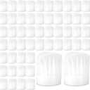 60 Pack Chef Hats, Disposable Bakery Hat Bulk DIY Chef Cap for Baking, Cooking, Activity, Pizza Party White
