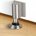 Magnetic Door Stoppers for Bottom of Door, Magnet Floor Door Stop Retractable, Door Holder to Keep Door Open, Suitable for Door Gaps Less Than 1 Inch (25mm) Brushed Nickel 1 Pack DS268BN-1