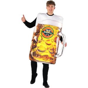 Morph Mens Beer Costumes for Adults Inflatable Stein Beer Halloween Costumes for Men Oktoberfest Alcohol Costume