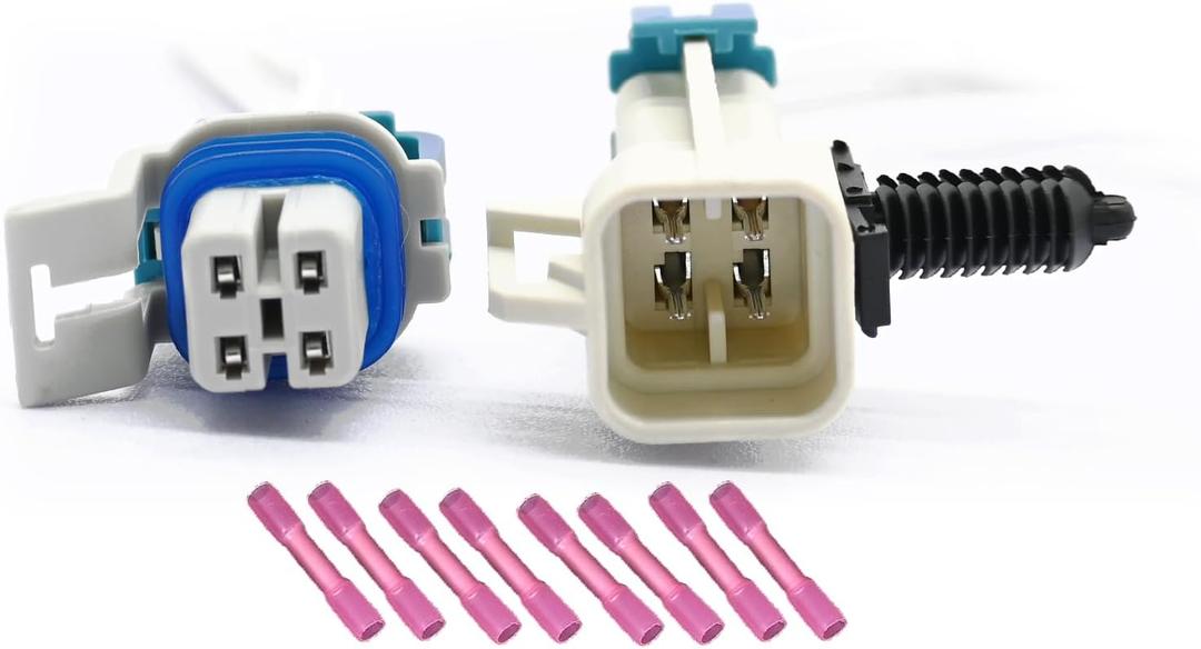 2 Pcs Oxygen O2 02 Sensor Connector Wiring Harness Pigtail Plug Wire Compatible with Chevrolet Avalanche Silverado Suburban 1500 Tahoe Fit for GMC Sierra Yukon XL 1500 2500 2008-2014