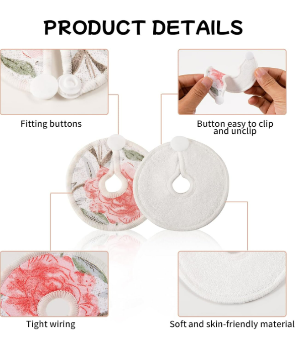 30 Packs G Tube Button Covers Gtube Button Pads Holder, Cotton Feeding Tube Pads Peritoneal Abdominal Dialysis Peg Tube Supplies Feeding Tube Supplies for Nursing Care