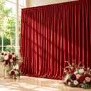 10ft x 10ft Red Backdrop Curtains for Parties, Wrinkle-Free Fabric Photo Backdrop Drapes for Christmas Valentine’s Day New Year Birthday Wedding Photography Background Decorations
