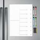 Magnetic Dry Erase Board Sheet for Refrigerator/Office/Locker, White Board Organizer and Planner with Stain Resistant Technology, Include 1 Eraser, 4 Markers (17 x 12 Weekly Planner)