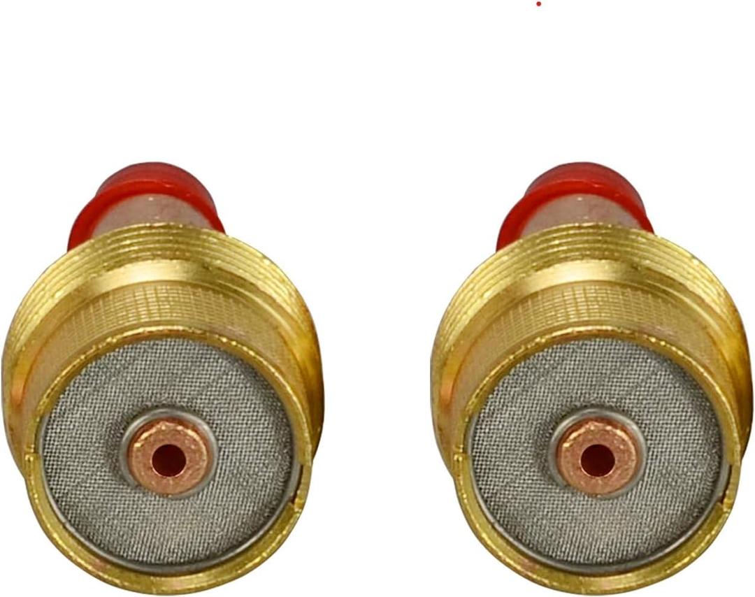 RIVERWELD TIG Gas Lens Collet Bodies Large Diameter Jumbo 45V64S 3/32 & 2.4mm Orifice Fit SR WP 9 20 25 TIG Welding Torch Pack of 2