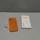 Magnetic for iPhone 17 Pro Max Case, Compatible with MagSafe, Built-in Camera Lens Protector, Slim Thin Soft Silicone Bumper Shockproof Metallic Luster Phone Case (Orange)