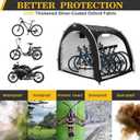 Happy Travel Bike Storage Shed Tent,Outdoor Portable Bicycle Storage Sheds with 210D Oxford Fabric PU4000 Waterproof for 8 Bikes,Bike Covers Shelter for Motorcycle,Garden Tools,Toys,Lawn Mower