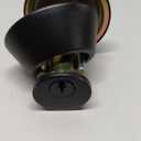 1 Side Keyed Deadbolt Lock,Single Cylinder Dead Bolt, Matte Black Round Exterior Keyed Front Entry Inside Door Deadbolt