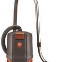 Hoover Commercial HushTone Back Pack 2 Speed Motor with HEPA Filtration and Hexaguard Technology, Extension Wand, Lightweight Design, 6 Quart, CH34006, Black/Orange
