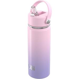 OISIZ 18oz Kids Water Bottle with Straw Lid, Vacuum Insulated Water Bottle Stainless Steel Bottles for Kids for School, Leakproof Water cups, BPA Free and Keep Cold for 24 Hours,Easy to Clean (Dream)