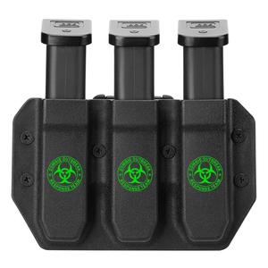 Universal Magazine Carrier | 9MM/40SW Duty Style Triple Mag Pouch | Premium Mag Holster with Combat Belt Clip for Double Stack Mags