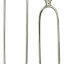 Deco 79 Aluminum Metal Decorative Candle Holder Paper Clip Pillar Candle Stand with Marble Base, Set of 2 Candlestick Holder 19", 15" H, Silver