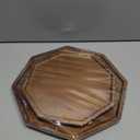 Set of 2 Acacia Wooden Trays Serving Platters Round Square Veggie Serving Tray Decor Bread Charcuterie Board Fruit Hosting Essentials Cheese Platter Vegetable Food Dish Charger Plate Charcuterie Board (8-10 Inch (Pack of 2))