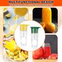 2 x 2pcs Screw Top Lemon Squeezer, 2025 New Manual Juicer Hand Press with Built-In Filter Citrus Lime Orange Handheld Squeezer for Drinks Cooking Cocktails (Yellow, Green)