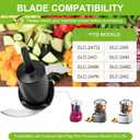 DLC-2ACBN Chopping Blade Fits Cuisinart Mini Prep Plus DLC-2A, Food Processor Blade Compatible with Cuisinart Food Processor Replacement Parts (Black)