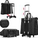 CURMIO Rolling Carrying Bag with Wheels Compatible for Apple iMac 27 inch Desktop Computer, Detachable Trolley Storage Case Compatible with iMac 27 Monitors and Accessories, Black (Patent Pending)