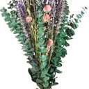 54 Pcs Dried Eucalyptus Stems & Lavender Flowers Bundle for Shower Natural Fresh Eucalyptus Leaves Hanging Eucalyptus Shower Plants for Home and Wedding Decorations