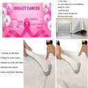 8x6ft Breast Cancer Awareness Backdrop Decorations Pink Ribbon Hope Survivor Banner Background Charity Activities Fundraising Gathering Photography Party Supplies