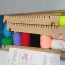 Lemonfilter Weaving Loom for Kids, 9" x 11" DIY Hand-Knitting Wooden Tapestry Weaving Loom Kit, Large Weave Frame for Adult and Beginners Handcraft Gift for Birthday Christmas