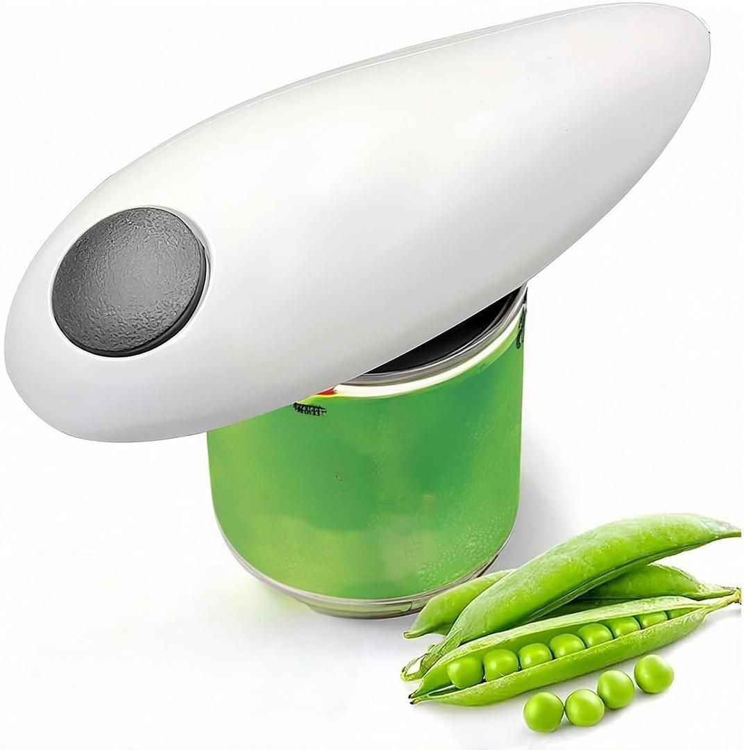 Cooks Professional Electric Can Opener,Automatic Can Openers for Seniors, Arthritic Patients A Great Kitchen Gadget,Hands Free Operation Can Openers,One Touch Design (White)