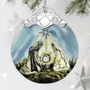 Stained Glass Nativity Ornament, Religious Christmas Ornaments, Christmas Decorations for Tree, Holiday Ornament, Christian Gifts, Religious Gifts, Gift Ideas & Xmas Gift, Pack Of 5