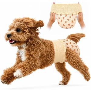 Ambreview Dog Diapers Female, Disposable Diapers for Female Dog with Stretchy Waist, Pull Up Puppy Wraps for Doggie in Heat Period Super Absorbent Leak-Proof Doggy Diaper for Dogs 100PCS (L)
