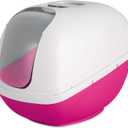 Petmate Basic Hooded Cat Litter Pan, Large, Pink and White, Made in USA