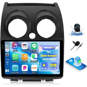 CAMECHO 4G+128G Car Radio Stereo for Nissan Rogue Qashqai 2008-2013 9" InCell 1280 * 720 Touch Screen Head Unit with Android 15 CarPlay Android Auto GPS Bluetooth FM RDS HD Backup Camera