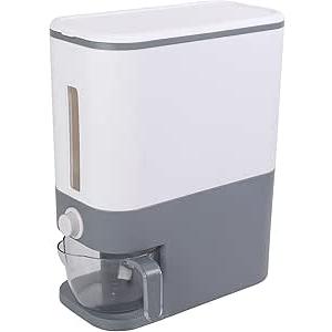 Sooyee 22 Lbs Rice Dispenser with Measuring Cup,Large Food Storage Containers for Rice, Corn,Soybean & Oatmeal,Airtight, Moisture Proof