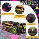 Frienda 6FT 80s 90s Theme Tablecloth 80s Birthday Table Cloth Retro Radio Table Cover Hip Hop Party Decoration 90s Theme Supplies for Back to 80's 90's Hip Hop Birthday Party Decor Supplies