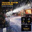 UPGREY 1500W Snow Machine for Outdoors and Indoors w/Tripod, Fake Snow Maker for Party with LED, Remote Controller and Fluid Tank