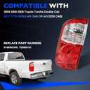 Left Driver Side Tail Light Compatible with Toyota Tundra 2004 2005 2006 Double Cab, Replacement for 815600C040 T02800153, Rear Taillight Brake Lamp - Bulb Included