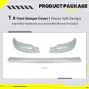 KUAFU Front Bumper Cover Upper Trim Cap Compatible with 2011-2014 Chevy Chevrolet Silverado 2500 3500 HD GM1014106, 25883355 ABS Plastic Chrome Replacement Only 3PCS-Silvery