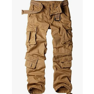 utcoco Mens Loose Multi-Pockets Cotton Twill Cargo Military Pants Outdoor Work Trousers Size 30