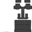 Wayhigh-for 2024 2025 2026 Mazda CX-90 & CX90 PHEV 7 Seater (2nd Row Captain Seat or Bucket Seat) All Weather Floor Mats Cargo Liner Set TPE Trunk Mat Waterproof Floor Liners CX90 Accessories-Black