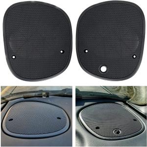 ECOTRIC Upper Dash Speaker Cover Grille Grill Compatible with 1998-2005 GMC Jimmy Sonoma Chevy Chevrolet S10 Blazer Bravada Replacement for Part Number 15046442 15046441 Dark Gray (LH&RH) - 2 Packages