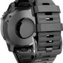 ANCOOL Compatible with Fenix 6/Fenix 7 Bands 22MM Quickfit Silicone Watch Band Replacement for Fenix 8 47mm/7 Pro/6 Pro/5/5 Plus/Approach S60/S62/Quatix 6 (Black)