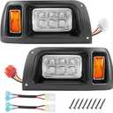 DRIVE UP Club Car DS Headlights Kit, Golf Cart LED Head Light with Adapter Wire for Club Car DS 1993-up 12 Volt Modified Golf Carts, OEM 101988002 101988001