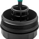 Oil Filter Housing Cover Cap Compatible With BMW Vehicle 128i 135i 528i 528i 328i 335i 530i 740i X3 X5 X6 2006-2016 Replace# 11427525334 Engine Oil Fitter Cover