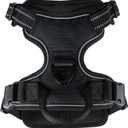 Voyager Dog Harness Dual Leash Attachment No-Pull Control Adjustable Soft but Strong Pet Harness for Dogs with 3M Reflective Technology, Black Nylon, S (Chest: 16-20")