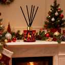 Xcleen Reed Diffuser Set, Gingerbread Joy Christmas Oil Diffuser with Sticks, Home Fragrance Reed Diffuser for Bathroom Office Shelf Decor, Scented Room Fresheners, Holiday Ideal Gift 6.7 Fl.Oz